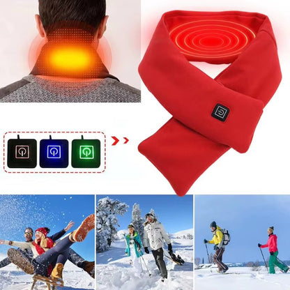 HeatWrap™ USB Heating Scarf – 3 - Gear Temperature Control, Fleece Washable Electric Neck Warmer (Battery Not Included) – Winter & Camping Warmer - B Said Vibe