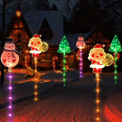 FestiveGlow™ - Moving Christmas Lights Solar & Battery LED Waterproof (6 - Pack) - B Said Vibe