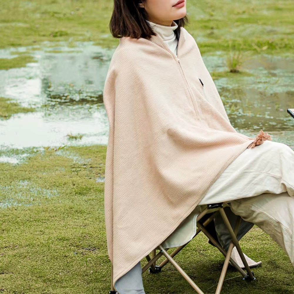 HeatCozy™ 2 - in - 1 Wireless Heating Shawl™ — USB - Powered Heating Blanket & Electric Scarf for Women - B Said Vibe