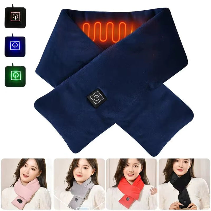 HeatWrap™ USB Heating Scarf – 3 - Gear Temperature Control, Fleece Washable Electric Neck Warmer (Battery Not Included) – Winter & Camping Warmer - B Said Vibe