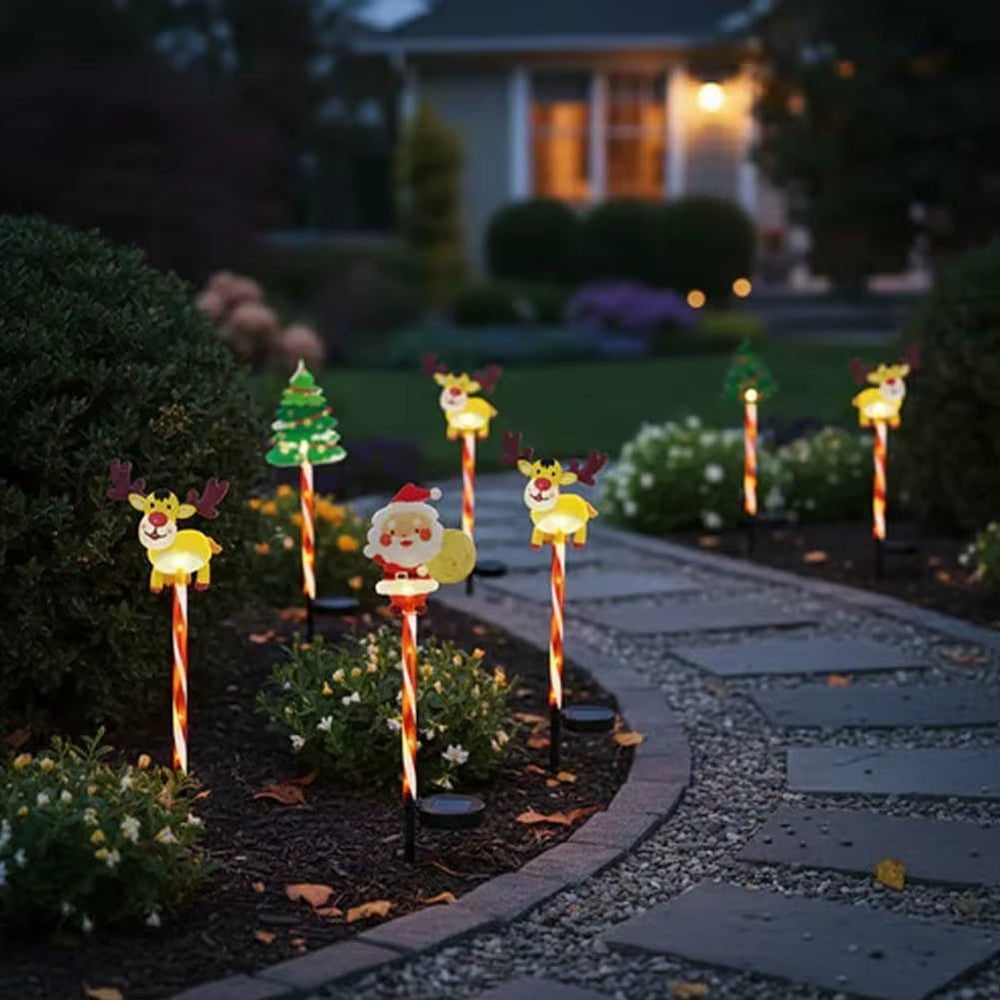 FestiveGlow™ - Moving Christmas Lights Solar & Battery LED Waterproof (6 - Pack) - B Said Vibe