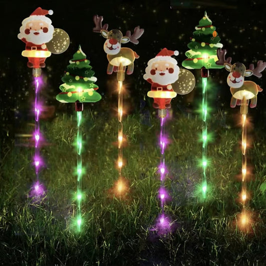 FestiveGlow™ - Moving Christmas Lights Solar & Battery LED Waterproof (6 - Pack) - B Said Vibe